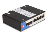Delock Industrie Gigabit Ethernet Switch 4 Port RJ45 2 Port SFP für Hutschiene
