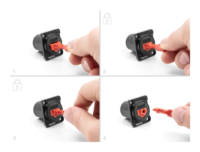 Delock RJ45 Port Blocker Set für RJ45 Buchse 10 Stück