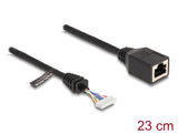 Delock Kabel RJ45 Buchse zu Pfostenbuchse 2,00 mm 8 Pin Cat.5e 23 cm schwarz