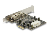 Delock PCI Express x1 Karte > 2 x extern FireWire B + 1 x extern FireWire A