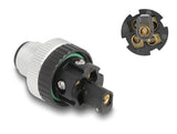 Delock M12 Steckverbinder A-kodiert 5 Pin Stecker zur Montage mit Schraubanschluss