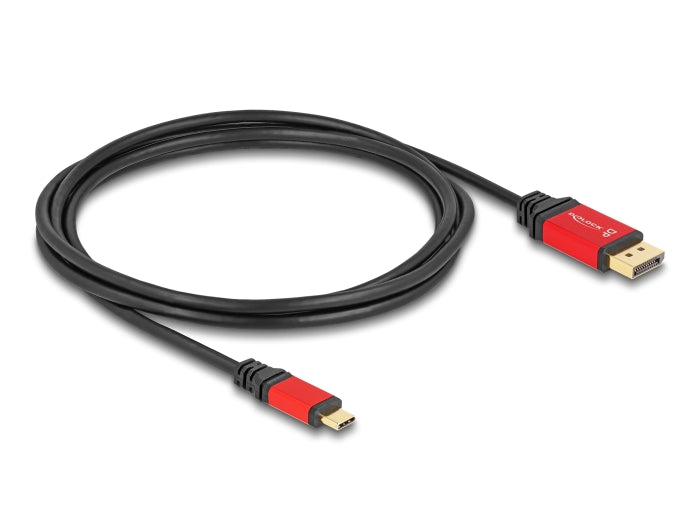 Delock USB Type-C™ zu DisplayPort Kabel (DP Alt Mode) 8K 30 Hz mit HDR Funktion 2 m rot