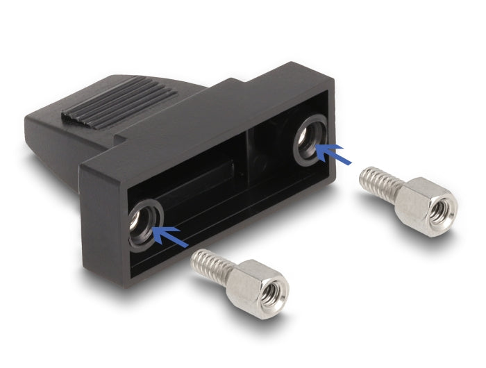 Delock Gehäuse für D-Sub 9 Pin Stecker / Buchse Kunststoffgehäuse für Flachbandkabel