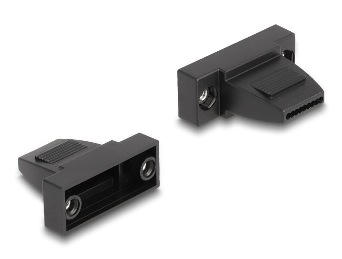 Delock Gehäuse für D-Sub 9 Pin Stecker / Buchse Kunststoffgehäuse für Flachbandkabel