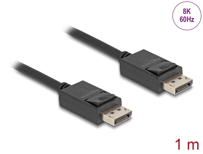 Delock DisplayPort Kabel 16K 30 Hz / 8K 60 Hz 40 Gbps 1 m