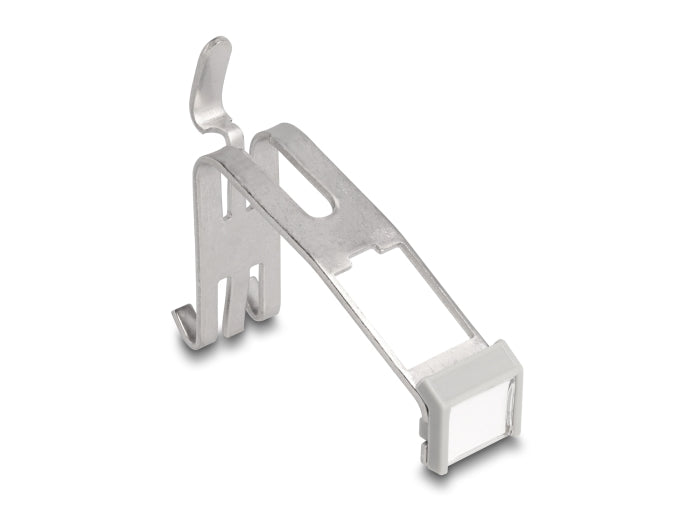 Delock Keystone Halterung mit Beschriftungsfeld 1 Port für Hutschiene Metall