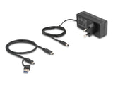 Delock USB 5 Gbps Hub mit 2 x USB Typ-A und 2 x USB Type-C™ Buchse und 1 x Schnellladeport + Schalter