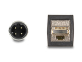 Delock M12 Kabel D-kodiert 4 Pin Stecker zu RJ45 Buchse PUR (TPU) 0,5 m