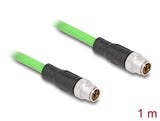 Delock M12 Kabel X-kodiert 8 Pin Stecker zu Stecker PUR (TPU) 1 m