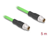 Delock M12 Kabel X-kodiert 8 Pin Stecker zu Stecker PUR (TPU) 5 m