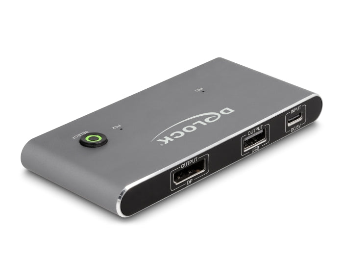 Delock USB-C™ KVM Switch zu DisplayPort 8K 30 Hz mit USB 2.0