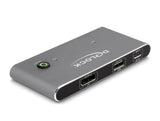Delock USB-C™ KVM Switch zu DisplayPort 8K 30 Hz mit USB 2.0