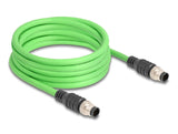 Delock M12 Kabel A-kodiert 8 Pin Stecker zu Stecker PUR (TPU) 5 m