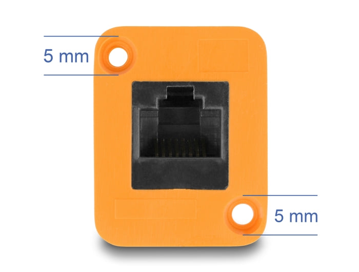 Delock D-Typ Modul RJ45 Buchse zu Buchse orange
