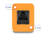 Delock D-Typ Modul RJ45 Buchse zu Buchse orange