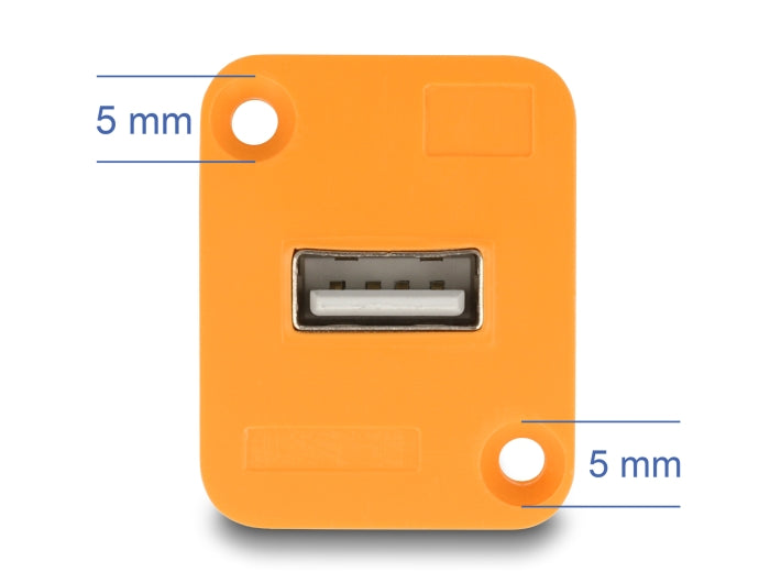 Delock D-Typ Modul USB 2.0 Typ-A Buchse zu Buchse orange