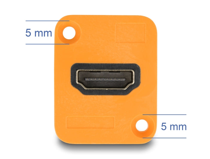 Delock D-Typ Modul HDMI-A Buchse zu Buchse 4K orange