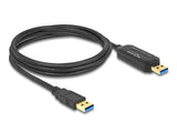 Delock USB 5 Gbps Data Link Kabel + KM Switch Typ-A zu Typ-A 1,5 m