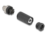 Delock M12 Steckverbinder A-kodiert 3 Pin Stecker zur Montage mit Schraubanschluss