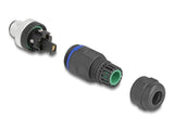 Delock M12 Steckverbinder A-kodiert 5 Pin Stecker zur Montage mit Schraubanschluss