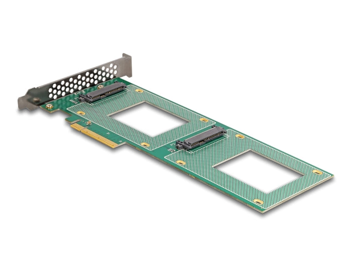 Delock PCI Express 4.0 x8 Karte zu 2 x intern U.2 NVMe SFF-8639 - Bifurcation (LxB: 236 x 87 mm)