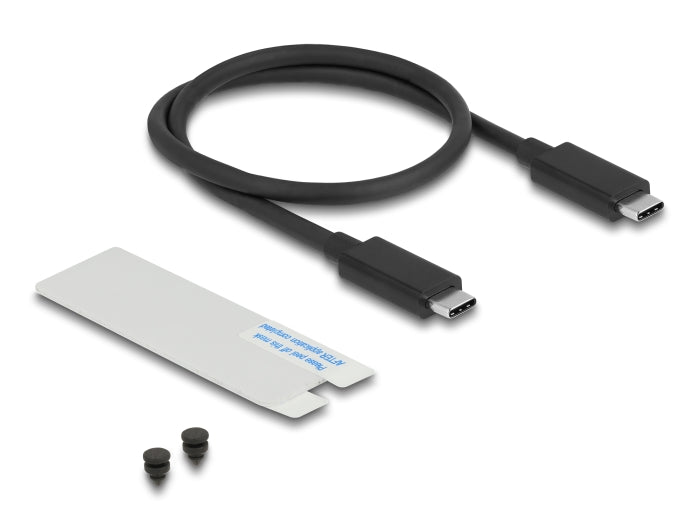 Delock USB 40 Gbps Gehäuse für 1 x M.2 NVMe SSD im Gaming Style mit LED und Lüfter - werkzeugfrei