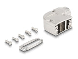 Delock Gehäuse für D-Sub 9 Pin Stecker / Buchse mit Metallhalterung 90° gewinkelt Zinklegierung