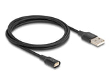 Delock Magnetisches USB-Ladekabel schwarz 1 m