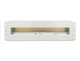 Delock 19″ Schutzschalterleiste mit Abdeckung und Hutschiene 3 HE Metall grau