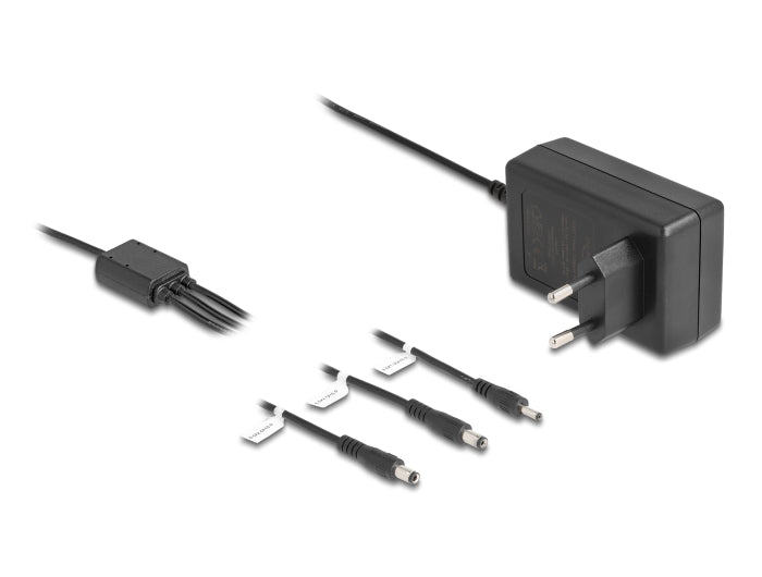 Delock Externes Netzteil 12,0 V / 3,0 A / 36,0 W DC 3,5 x 1,35 mm, DC 5,5 x 2,1 mm, DC 5,5 x 2,5 mm