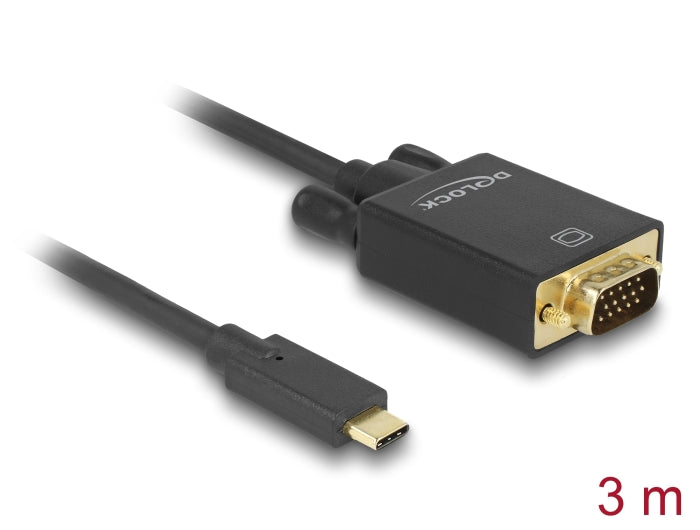 Delock Kabel USB Type-C™ Stecker > VGA Stecker (DP Alt Mode) 3 m schwarz
