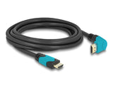 Delock High Speed HDMI Kabel Stecker gerade zu Stecker 90° unten gewinkelt 48 Gbps 8K 60 Hz 3 m