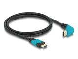 Delock High Speed HDMI Kabel Stecker gerade zu Stecker 90° unten gewinkelt 48 Gbps 8K 60 Hz 1 m