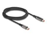 Delock USB 2.0 Daten- und Schnellladekabel USB Type-C™ Stecker zu Stecker PD 3.0 100 W mit Leistungsanzeige 2 m