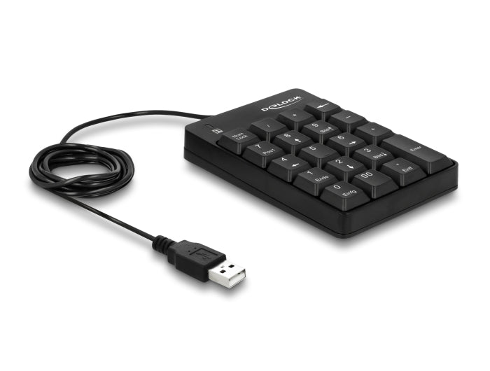 Delock USB Nummernblock 19 Tasten schwarz