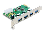 Delock PCI Express x1 Karte zu 4 x extern USB Typ-A Buchse USB 5 Gbps