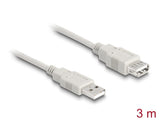 Delock Verlängerungskabel USB 2.0 Typ-A Stecker zu USB 2.0 Typ-A Buchse 3 m beige