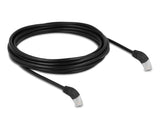 Delock RJ45 Netzwerkkabel Cat.6A S/FTP 45° nach unten gewinkelt 5 m schwarz