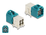 Delock Mini FAKRA Z Stecker quad gewinkelt A-Typ PCB