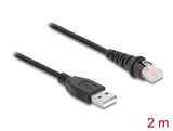 Delock RJ50 zu USB 2.0 Typ-A Barcodescanner Kabel 2 m