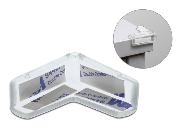 Delock Kantenschutz selbstklebend 40 x 40 x 13 mm transparent