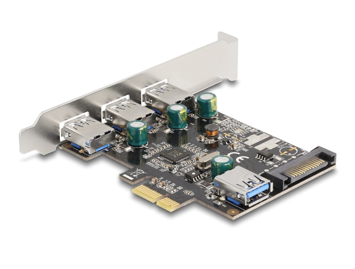 Delock PCI Express x1 Karte zu 3 x extern + 1 x intern USB 5 Gbps Typ-A Buchse