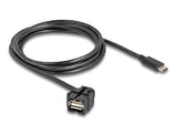 Delock Keystone Modul USB 2.0 A Buchse zu USB Type-C™ Stecker 250° mit Kabel 1,5 m