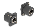 Delock D-Typ Modul RJ45 Buchse zu Buchse mit Schrauben schwarz