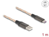 Delock USB 2.0 Kabel Typ-A zu USB Type-C™ mit RGB Beleuchtung 1 m