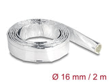 Delock Kabelschlauch aus Glasfasergeflecht und Aluminium 2 m x 16 mm