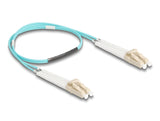Delock LWL Kabel LC Duplex zu LC Duplex Multimode OM3 winkelbar 0,5 m