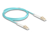 Delock LWL Kabel LC Duplex zu LC Duplex Multimode OM3 winkelbar 2 m