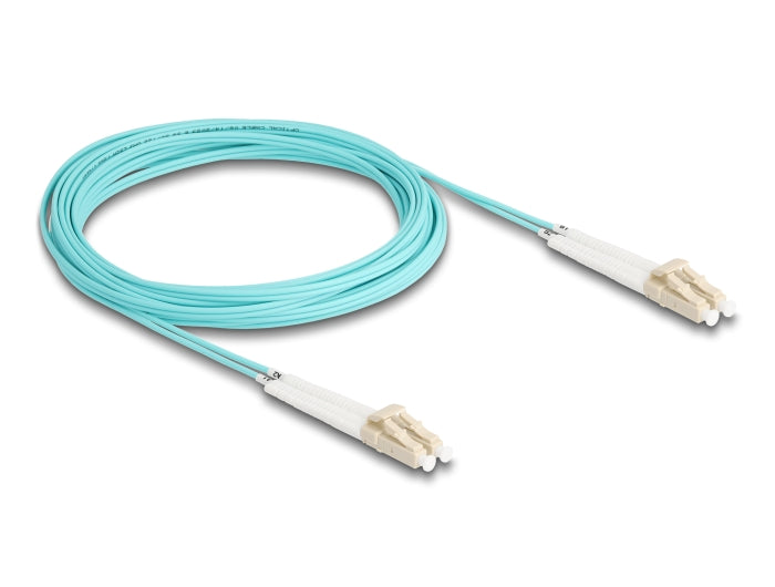 Delock LWL Kabel LC Duplex zu LC Duplex Multimode OM3 winkelbar 5 m