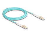 Delock LWL Kabel LC Duplex zu LC Duplex Multimode OM3 winkelbar 5 m
